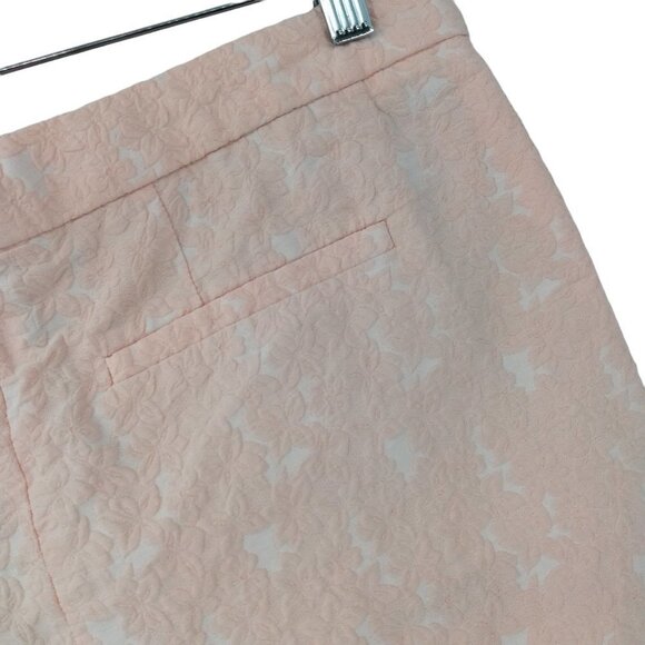 Chloe Floral Embossed Pink Tapestry Ankle Pants Size 38 US M Bubblegum Cropped - Picture 9 of 12